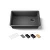 29-1/2" undermount single-bowl workstation kitchen sink
