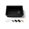26-1/2" undermount single-bowl workstation kitchen sink