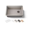 26-1/2" undermount single-bowl workstation kitchen sink