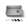26-1/2" undermount single-bowl workstation kitchen sink