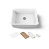32-1/2" undermount single-bowl farmhouse workstation kitchen sink
