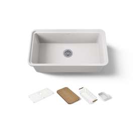 33" undermount single-bowl workstation kitchen sink