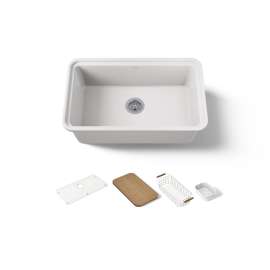 30" undermount single-bowl workstation kitchen sink