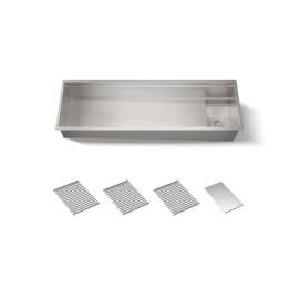 57-3/4" undermount single-bowl kitchen sink