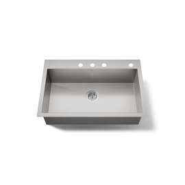 33" top-/undermount single-bowl kitchen sink