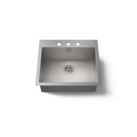 25" top-/undermount single-bowl kitchen sink