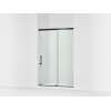 70-1/2" H sliding shower door with 1/4"-thick glass