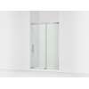 70-1/2" H sliding shower door with 1/4"-thick glass