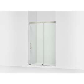 70-1/2" H sliding shower door with 1/4"-thick glass