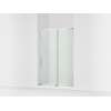 70-1/2" H sliding shower door with 1/4"-thick glass