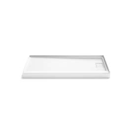60" x 30" alcove shower base, right drain