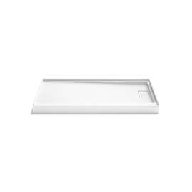 60" x 32" alcove shower base, right drain