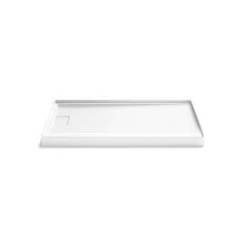 60" x 34" alcove shower base, left drain