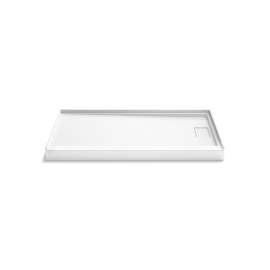 60" x 34" alcove shower base, right drain