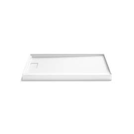 60" x 36" alcove shower base, left drain