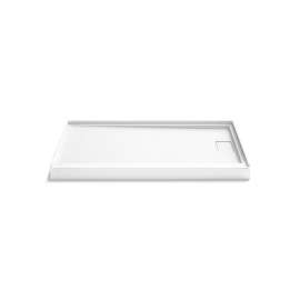 60" x 36" alcove shower base, right drain
