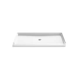 62" x 31" alcove shower base, center drain