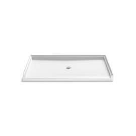 62" x 36" alcove shower base, center drain