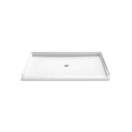 62" x 42" alcove shower base, center drain