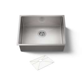 24" undermount single-bowl kitchen sink