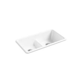 Smart Divide(R) 33" top-/undermount double-bowl kitchen sink