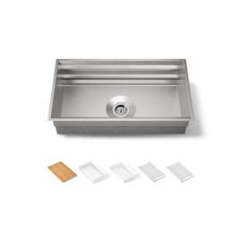 33" undermount single-bowl workstation kitchen sink