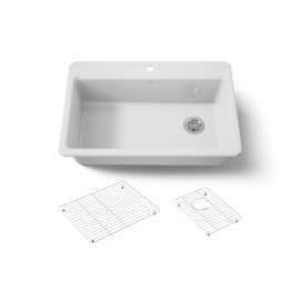33" top-mount single-bowl kitchen sink