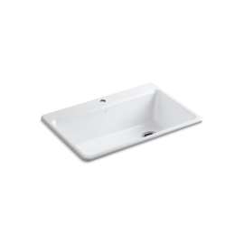 33" top-mount single-bowl workstation kitchen sink