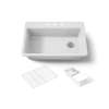 33" top-mount single-bowl workstation kitchen sink