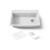 33" top-mount single-bowl workstation kitchen sink