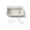 33" top-mount single-bowl workstation kitchen sink