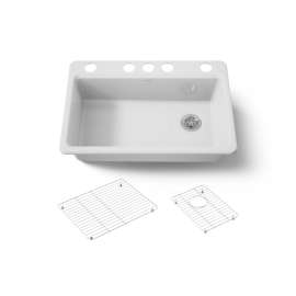 33" undermount single-bowl kitchen sink