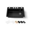 33" undermount single-bowl workstation kitchen sink