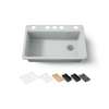 33" undermount single-bowl workstation kitchen sink