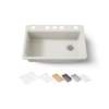 33" undermount single-bowl workstation kitchen sink