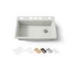 33" undermount single-bowl workstation kitchen sink