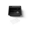 25" top-mount single-bowl kitchen sink