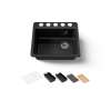 25" undermount single-bowl workstation kitchen sink