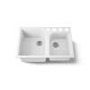 33" undermount double-bowl kitchen sink
