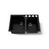 33" undermount double-bowl kitchen sink