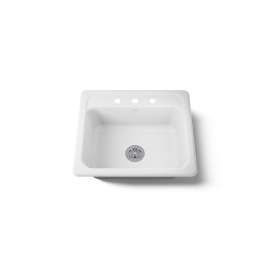25" top-mount single-bowl kitchen sink
