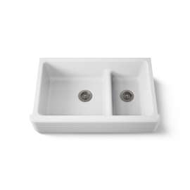 Smart Divide(R) 35-11/16" undermount double-bowl farmhouse kitchen sink