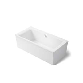 72" x 36" freestanding bath with straight shroud