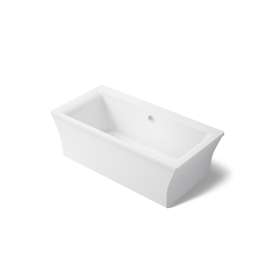 72" x 36" freestanding bath with fluted shroud