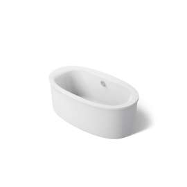 65-1/2" x 35-1/2" freestanding bath, straight shroud