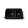 Smart Divide(R) 35-1/2" undermount double-bowl farmhouse kitchen sink with short apron