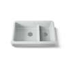 Smart Divide(R) 35-1/2" undermount double-bowl farmhouse kitchen sink with short apron