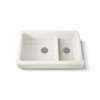 Smart Divide(R) 35-1/2" undermount double-bowl farmhouse kitchen sink with short apron
