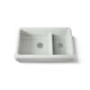 Smart Divide(R) 35-1/2" undermount double-bowl farmhouse kitchen sink with short apron
