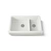 Smart Divide(R) 35-1/2" undermount double-bowl farmhouse kitchen sink with short apron